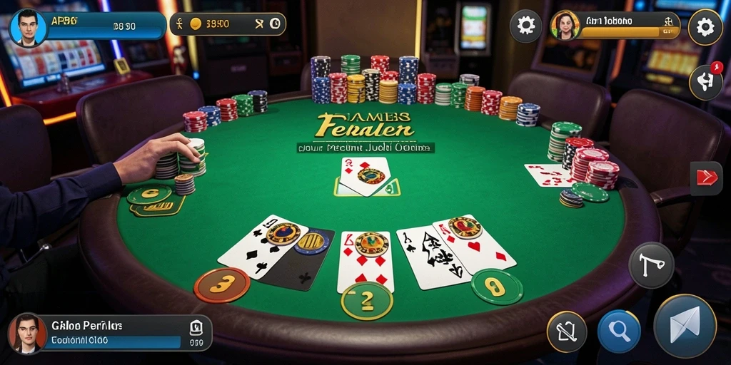 Tampilan gameplay Poker yang seru dan interaktif di API36.