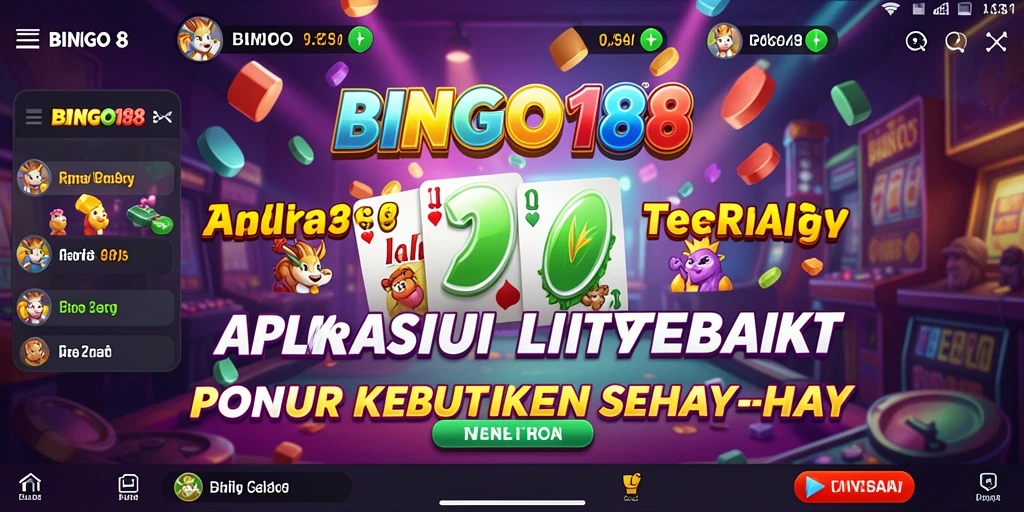 Tampilan antarmuka aplikasi BINGO188 yang sederhana dan fungsional.