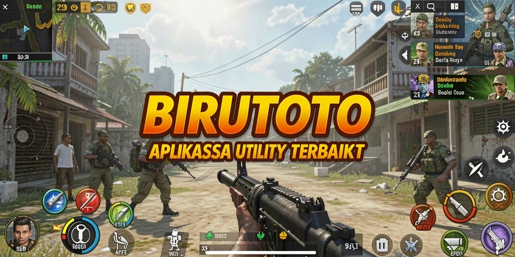 Tampilan antarmuka aplikasi BIRUTOTO yang sederhana dan informatif.