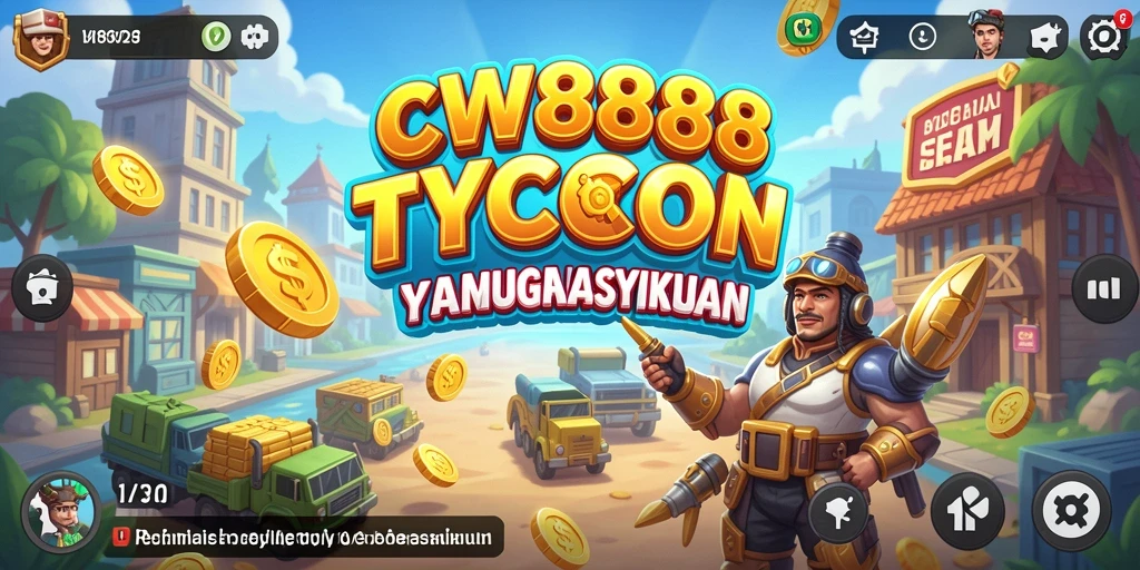 Screenshot gameplay CW8888 yang menampilkan momen membangun bisnis.