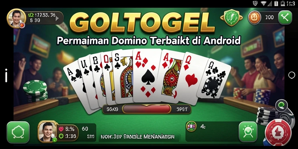Tampilan gameplay seru GOLTOGEL dalam permainan Domino.