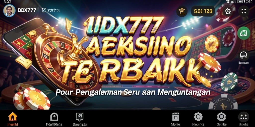 Tampilan gameplay Kasino yang menarik dan seru di IDX777.