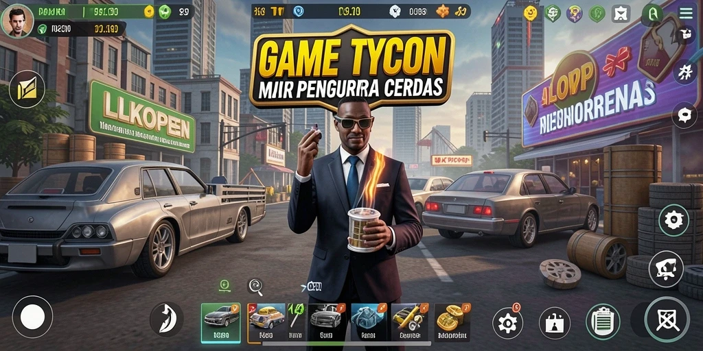 Screenshot gameplay LKOPEN dengan elemen Tycoon yang menarik.