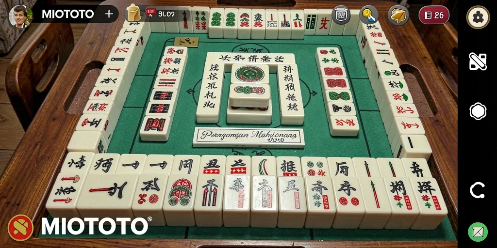 Gameplay MIOTOTO yang menarik dan menantang dalam permainan Mahjong.