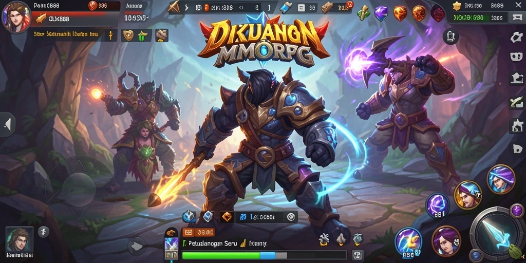 Tampilan gameplay mendebarkan dengan aksi seru di dunia MMORPG.