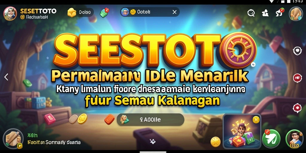 Tampilan gameplay SESETOTO yang menarik dan interaktif di dunia Idle.