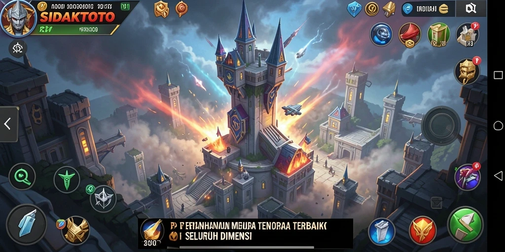 Tampilan gameplay <strong>SIDAKTOTO</strong> yang mendebarkan di arena Tower Defense.