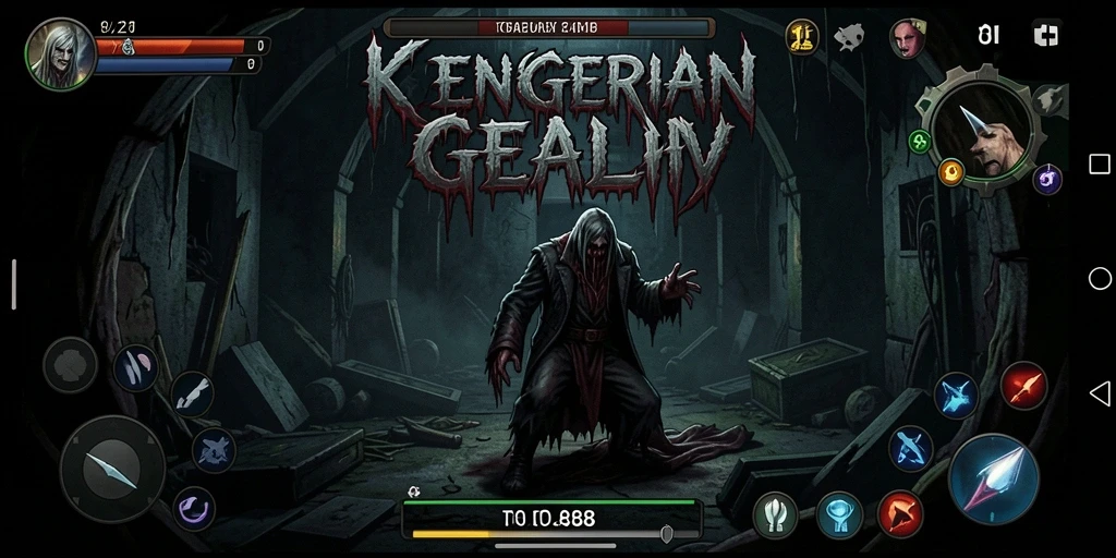 Tangkapan layar menakutkan dari gameplay TO288 dengan suasana horror yang mencekam.